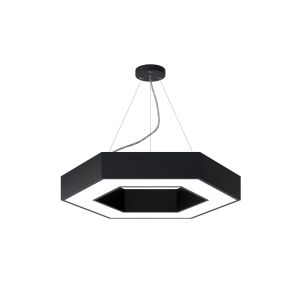 Светильник LED ЭРА Geometria SPO-123-B-40K-045 Hexagon 45Вт 4000К 2500Лм IP40 600*600*80 черный подвесной