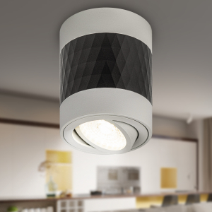 Светильник накладной ЭРА OL33 WH/BK под лампу MR16 GU10 черный/белый