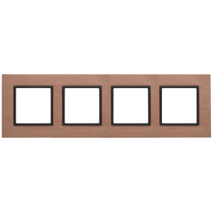14-5204-14 ЭРА Рамка на 4 поста, металл, Эра Elegance, медь+антр (5/25/900)