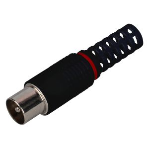 Разъем ЭРА R-TV05-1 штекер TV без пайки чёрный упаковка 1 шт