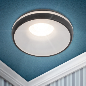 Светильник встраиваемый декоративный ЭРА DK100 BK под лампу MR16 GU5.3 черный