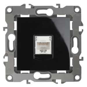 Розетка ЭРА Серия 12 12-3107-06 информационная RJ45 IP20 чёрный