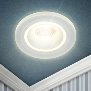 Светильник встраиваемый декоративный ЭРА DK90 WH под лампу MR16 GU5.3 белый