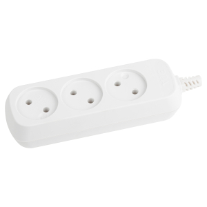 Колодка ЭРА KX-3 3 розетки без зазeмления белая