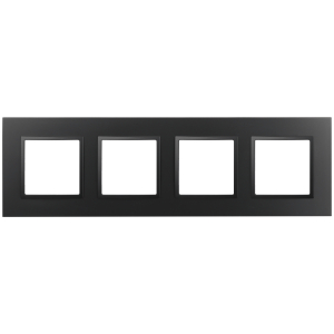 Рамка для розеток и выключателей ЭРА Elegance 14-5014-05 Classic, на 4 поста, антрацит