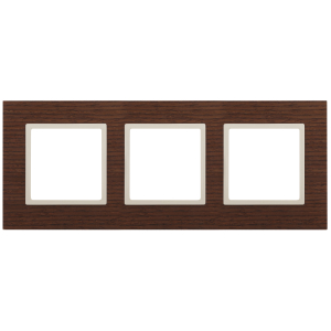 14-5303-09 ЭРА Рамка на 3 поста, дерево, Эра Elegance, дуб+сл.кость (5/25/750)