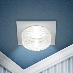 Светильник встраиваемый декоративный ЭРА DK110 WH/CL под лампу MR16 GU5.3 белый/прозрачный