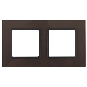 14-5102-13 ЭРА Рамка на 2 поста, стекло, Эра Elegance, бронза+антр (5/50/1200)