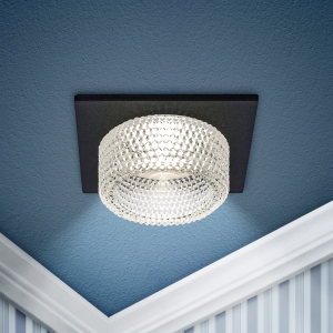 Светильник встраиваемый декоративный ЭРА DK110 BK/CL под лампу MR16 GU5.3 черный/прозрачный