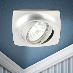 Светильник встраиваемый ЭРА KL63A PS под лампу MR16 GU5.3 поворотный перламутровое серебро