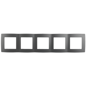 12-5005-12 ЭРА Рамка на 5 постов, Эра12, графит (10/100/1600)