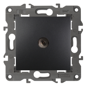 Розетка ЭРА Elegance 14-3102-05 TV проходная IP20 антрацит