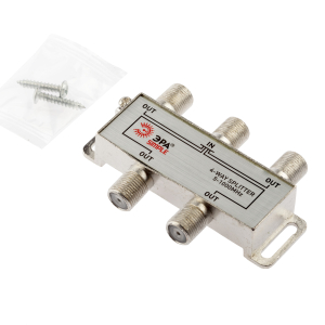 Делитель ТВ ЭРА SIMPLE DS-F-03 4 ответвления под F разъём 5-1000 МГц упаковка 1 шт