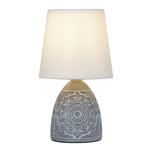 Настольная лампа Rivoli Debora D7045-502 1 * Е14 40 Вт керамика синяя с абажуром