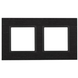 14-5302-05 ЭРА Рамка на 2 поста, дерево, Эра Elegance, чёрн.дерево+антр (5/50/1200)