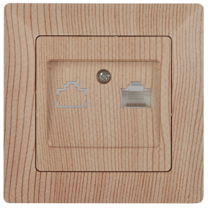Розетка Intro Solo 4-303-11 информационная RJ45 СУ сосна