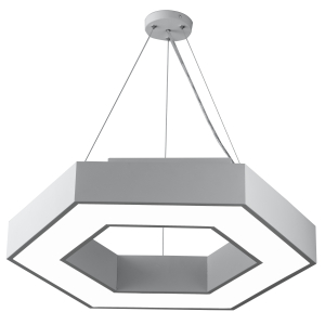 Светильник LED ЭРА Geometria SPO-123-W-40K-045 Hexagon 45Вт 4000К 2500Лм IP40 600*600*80 белый подвесной