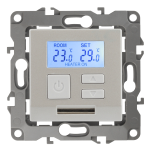 12-4111-15 ЭРА Терморегулятор универс. 230В-Imax16А, IP20, Эра12, перламутр (6/60/1200)