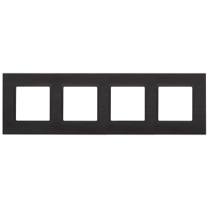 14-5204-05 ЭРА Рамка на 4 поста, металл, Эра Elegance, чёрный+антр (5/25/900)
