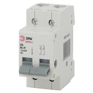 Выключатель нагрузки ЭРА SIMPLE SIMPLE-mod-62 2P 63А ВН-29