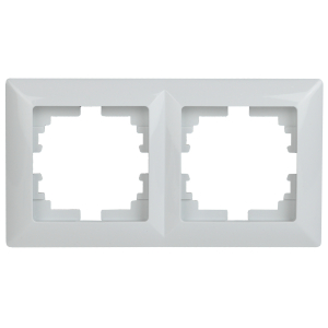 Рамка для розеток и выключателей Intro Solo 4-502-01 на 2 поста, СУ, белый