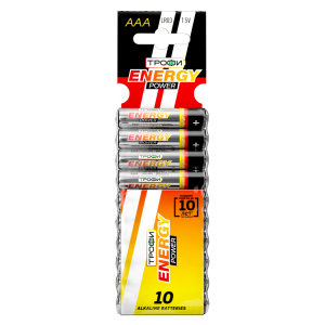 Батарейки Трофи LR03-10BL ENERGY POWER Alkaline (100/800/40000)