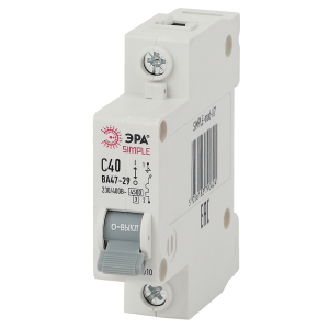 Автоматический выключатель ЭРА SIMPLE SIMPLE-mod-07 ВА 47-29 1P 40А кривая C 4,5кА