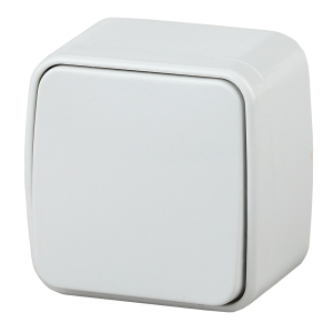 3-101-01 Intro Выключатель, 10А-250В, IP20, ОУ, Polo, белый (18/360/4320)