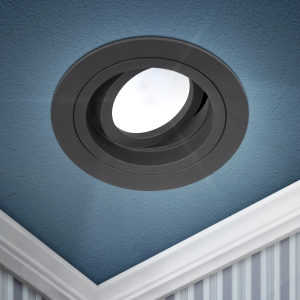 Светильник встраиваемый алюминиевый ЭРА KL84 BK под лампу MR16 GU5.3 черный