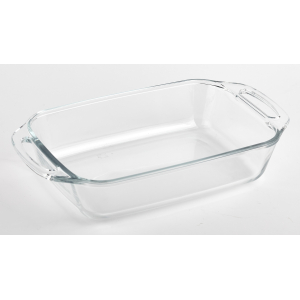 Форма для запекания Marinex  6535 стеклянная прямоугольная глубокая с ручками 2,7 л 34,8 х 19,8 х 7 см