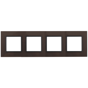 14-5104-13 ЭРА Рамка на 4 поста, стекло, Эра Elegance, бронза+антр (5/25/750)
