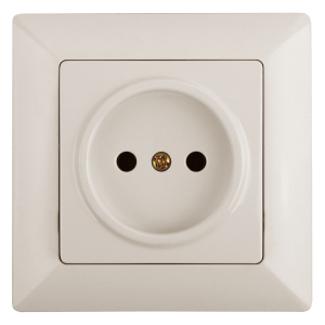 Розетка Intro Solo 4-201-02 без заземления 2P 16А-250В IP20 СУ слоновая кость