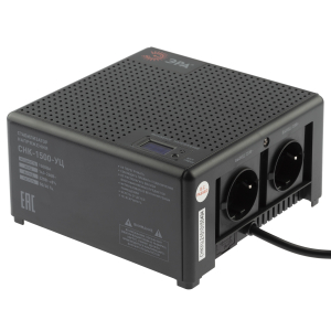 Стабилизатор напряжения ЭРА  CНК-1500-УЦ компактный универсальный, 140-260В/220В, 1500ВА