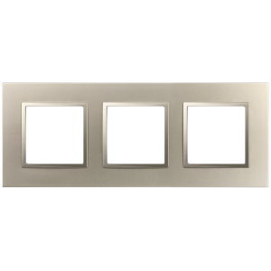 Рамка для розеток и выключателей ЭРА Elegance 14-5013-04 Classic, на 3 поста, шампань