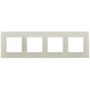 14-5104-02 ЭРА Рамка на 4 поста, стекло, Эра Elegance, сл.кость+сл.к (5/25/900)