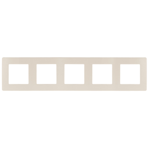 Рамка для розеток и выключателей ЭРА Серия 12 12-5105-02 на 5 постов, Сатин, слоновая кость
