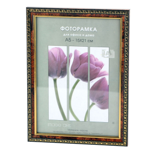 Фоторамка Interior Office 9 серия 982/15х21 тёмный орех пластиковая (25)