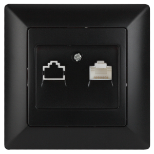 Розетка Intro Solo 4-303-05 информационная RJ45 СУ антрацит