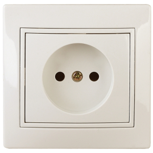 Розетка Intro Plano 1-201-02 без заземления 2P 16А-250В IP20 СУ слоновая кость