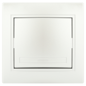 Выключатель Intro Plano 1-101-06 одноклавишный 10А-250В, IP20, СУ, перламутр