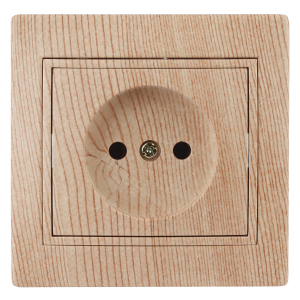 Розетка Intro Plano 1-201-11 без заземления 2P 16А-250В IP20 СУ сосна