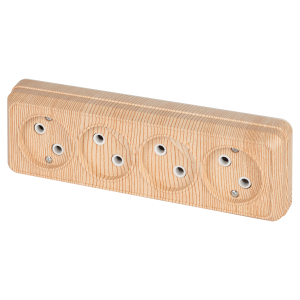 Розетка Intro Quadro 2-207-11 без заземления четверная 4х2P 16А-250В IP20 ОУ сосна