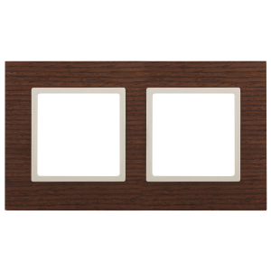 14-5302-09 ЭРА Рамка на 2 поста, дерево, Эра Elegance, дуб+сл.кость (5/50/1500)