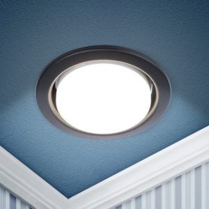 Светильник встраиваемый ЭРА KL35 SBK (к) под лампу GX53 черный матовый термокольцо в комплекте