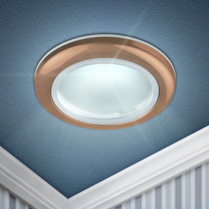 Светильник встраиваемый влагозащищенный ЭРА WR1 SC под лампу MR16 GU5.3 медь