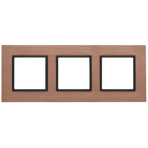 14-5203-14 ЭРА Рамка на 3 поста, металл, Эра Elegance, медь+антр (5/25/900)