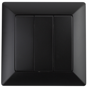 Выключатель Intro Solo 4-106-05 трехклавишный 10А-250В, IP20, СУ, антрацит