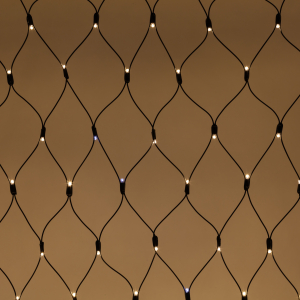 Гирлянда ЭРА ERAPS-SKW2 светодиодная новогодняя сеть 3x2 м тёплый белый свет 300 LED черный каучук