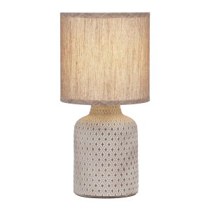Настольная лампа Rivoli Sabrina D7043-501 1 * Е14 40 Вт керамика коричневая с абажуром