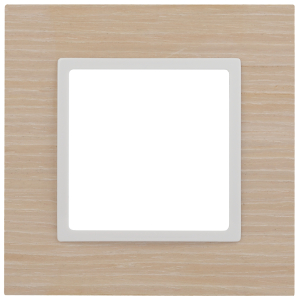 14-5301-01 ЭРА Рамка на 1 пост, дерево, Эра Elegance, белён.дуб-бел (10/50/3200)